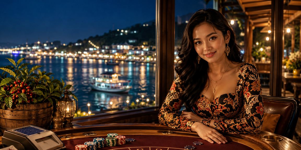 Pemain baccarat menikmati permainan kasino dari kafe sambil memperhatikan keamanan akun